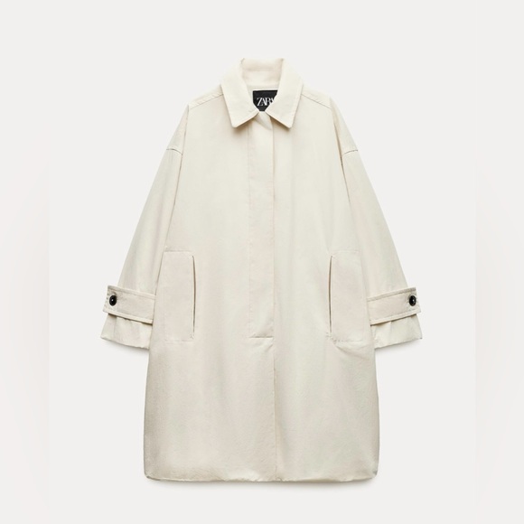 ZARA COAT , POCKET TRENCH ZW COLLECTION. SIZE M -L - Picture 8 of 15
